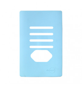 Placa p/ 4 Interruptores + Tomada 4x2 - Novara Especiais Celeste